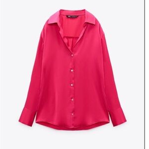 Zara satin effect shirt